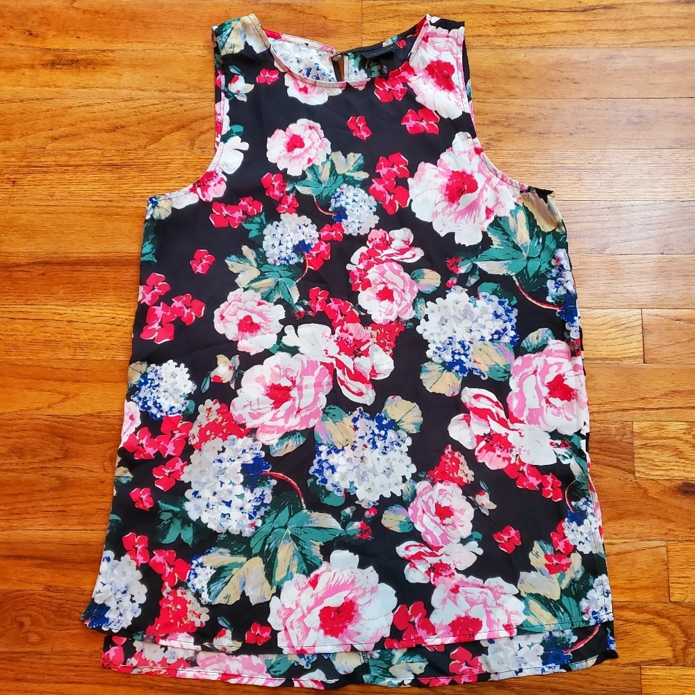 Who What Wear floral sleeveless blouse size XS - Picture 2 of 6